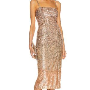 Maida Midi Dress Rêve Riche Champagne Degrade Size 36 / 4